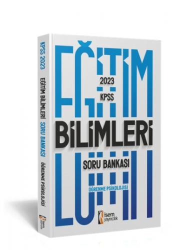 İsem Yayıncılık 2023 KPSS Eğitim Bilimleri Öğrenme Psikolojisi Soru Bankası