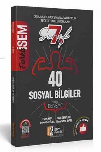 İsem Yayınları 7. Sınıf Farklı İsem Sosyal Bilgiler 40 Fasikül Deneme Çözümlü  İsem Yayın
