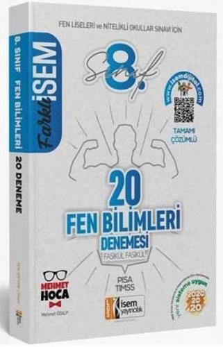 İsem Yayınları 8. Sınıf LGS Fen Bilimleri 20 Deneme Sınavı İsem