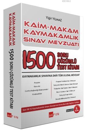 Kaim Makam Sınav Mevzuatı 1500 Çözümlü Soru Bankası