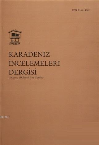 Karadeniz İncelemeleri Dergisi Sayı: 19 Güz 2015 Kolektif