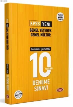KPSS Genel Yetenek Kültür Tamamı Çözümlü 10 Deneme Sınavı