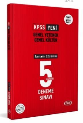 KPSS Genel Yetenek Kültür Tamamı Çözümlü 5 Deneme Sınavı