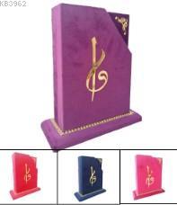 Maketli - Mühürlü Kadife Kutulu(Kesik) Kuranı Kerim - Orta Boy