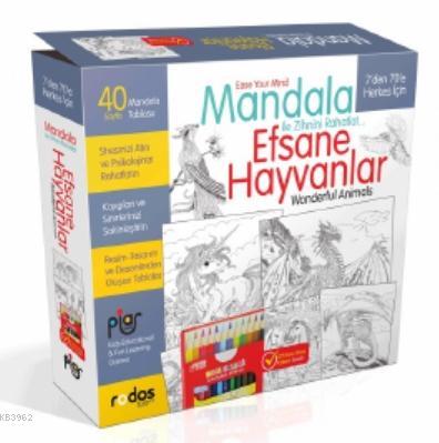 Mandala Efsane Hayvanlar ve 12'li Boya Kalemi