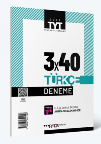 Marka Yayınları 2022 TYT Türkçe 3×40 Deneme Komisyon