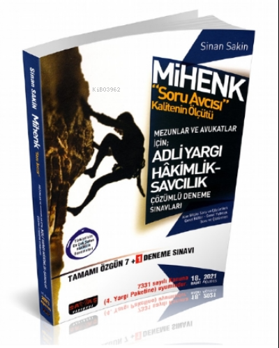 MİHENK Soru Avcısı Adli Hakimlik 7+1 Deneme Mezunlar ve Avukatlar İçin Savaş Yayınları Ağustos 2021