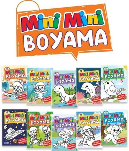 Mini Mini Boyama Kitabı Büyük Boy (10 Çeşit - 50 Kitap)