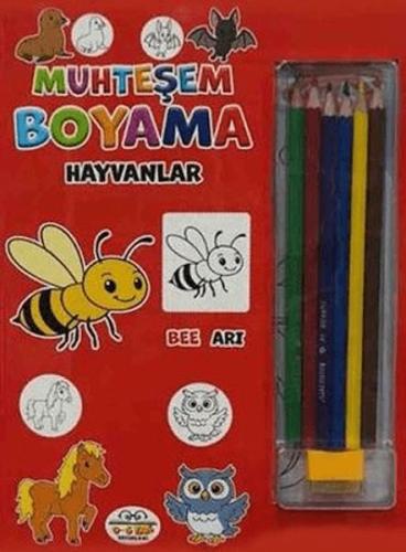 Muhteşem Boyama - Hayvanlar + 6lı Boya Kalemi Kolektif