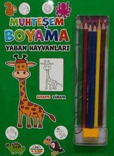 Muhteşem Boyama - Yaban Hayvanları + 6lı Boya Kalemi Kolektif
