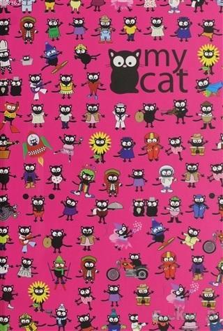 MyCat Sert Kapaklı Defter - Pembe