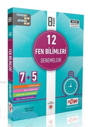 Nego Yayınları 8. Sınıf LGS Fen Bilimleri 12 Denemeleri Nego