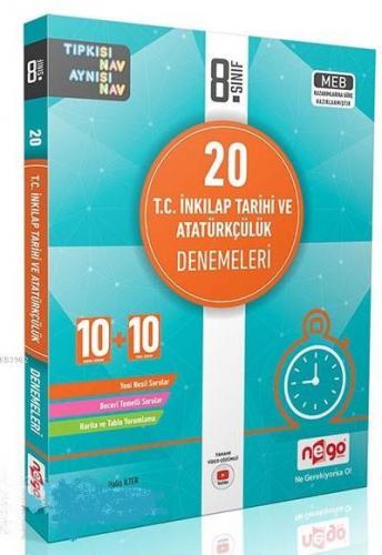 Nego Yayınları 8. Sınıf LGS T.C. İnkılap Tarihi ve Atatürkçülük 20 Denemeleri Nego