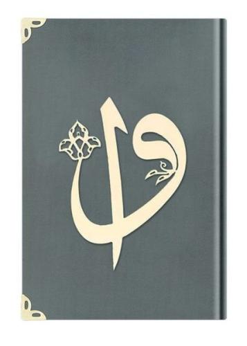 Orta Elif-Vav Kadife (1025 Koyu Gri) 2 Renkli Kuranı Kerimler