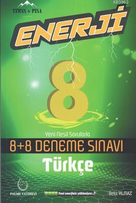 Palme Yayınları 8. Sınıf LGS Türkçe Enerji 8+8 Deneme Sınavı Palme
