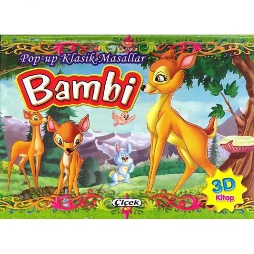 Pop up Klasik Masallar Dizisi Bambi (3D Kitap) Komisyon