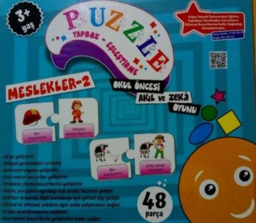 Puzzle Yapboz-Eşleştirme - Meslekler 2 - Okul Öncesi Akıl ve Zeka Oyun