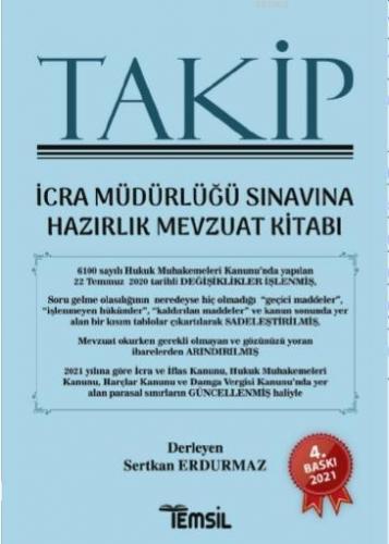 Takip İcra Müdürlüğü Sınava Hazırlık Mevzuat Kitabı