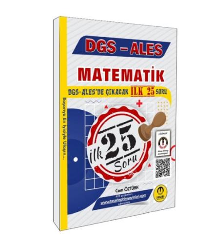 Tasarı Yayınları DGS ALES Matematik İlk 25 Çıkacak Soru Çözümlü Cem Öz