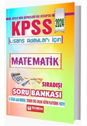 Teorem Yayınları 2024 KPSS Matematik Sıradışı Soru Bankası Komisyon