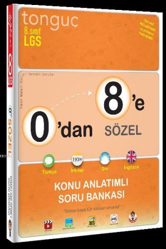 Tonguç Yayınları 8. Sınıf 0 dan 8 e Sözel Konu Anlatımlı Soru Bankası Tonguç