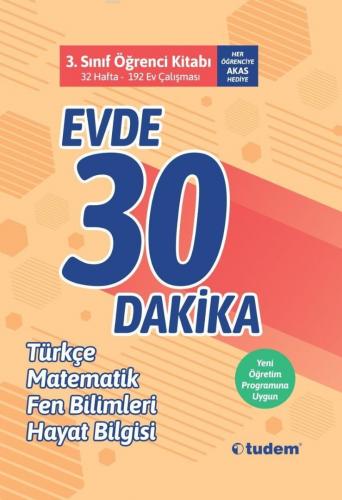Tudem Yayınları 3. Sınıf Evde 30 Dakika Türkçe Matematik Fen Bilimleri Hayat Bilgisi Soru Ev Çalışması Tudem