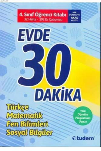 Tudem Yayınları 4. Sınıf Evde 30 Dakika Türkçe Matematik Fen Bilimleri