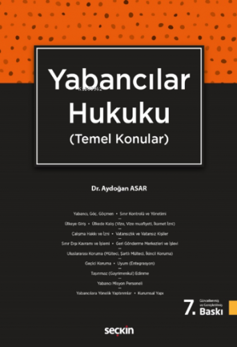 Yabancılar Hukuku;(Temel Konular)