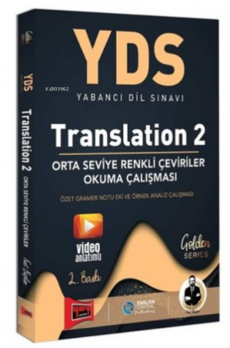 Yargı Yayınları YDS Translation 2 Orta Seviye Renkli Çeviriler Okuma Çalışması