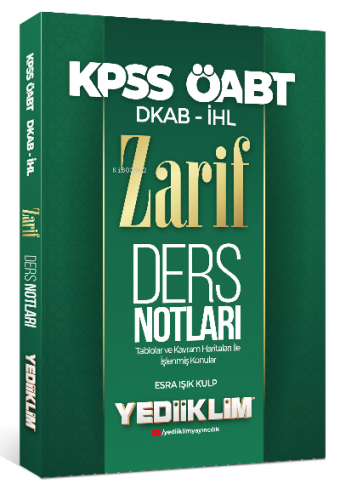 Yediiklim Yayınları 2022 ÖABT DKAP İHL Zarif Ders Notları