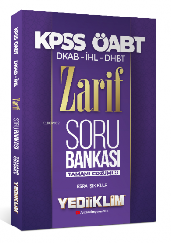 Yediiklim Yayınları 2022 ÖABT DKAP İHL Zarif Tamamı Çözümlü Soru Banka