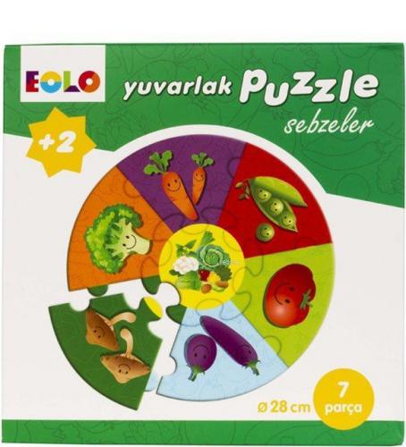 Yuvarlak Puzzle - Sebzeler; 2 Yaş ve Üzeri
